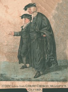 摘自牛津大学基督教堂牧场的景色，1807年