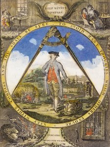 保持在指南针c。 1784（手工蚀刻和雕刻）