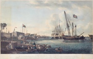 1789年在德普特福德的皇家造船厂的景象 作者 罗伯特·多德