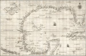 1646 年罗伯特-达德利绘制的墨西哥湾地图 作者 罗伯特·杜德利