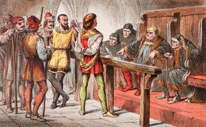 Dogberry 在《无事生非》第四幕第二场中说："写下他们希望侍奉上帝；先写上帝：因为在这些恶棍面前，只有上帝才能保护自己。