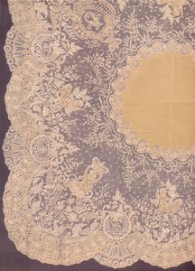 布鲁塞尔花边手帕，1863年。