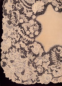 爱尔兰制造花边手帕，1863年。