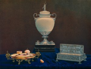 花瓶和墨水瓶架，1863年。