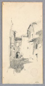 绘画，街景，1882 年 作者 罗伯特·弗雷德里克·布鲁姆