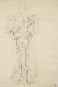 音乐情绪研究，1893-95（石墨用黄色铅笔在浅黄色的纸上） 作者 罗伯特·弗雷德里克·布鲁姆