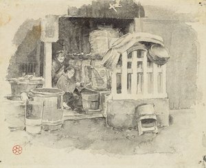 清酒出售地，1890年 作者 罗伯特·弗雷德里克·布鲁姆