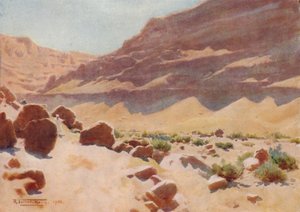 莫卡塔姆山上的瓦迪（A Wady），摄于1904年，c1880