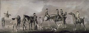 卡斯尔敦狩猎的汤姆康纳利与他的朋友，1769年（粉彩，粉笔和水粉在纸上） 作者 罗伯特·希利