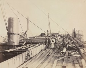大东方的甲板场景，1857年。