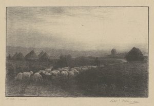 羊群归来》（La rentrée du troupeau）。 作者 罗伯特·维肯登