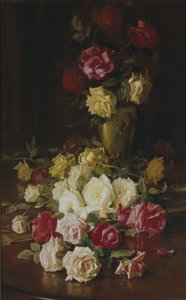 无题（玫瑰），c.1905-1915（布面油画） 作者 罗伯特·詹金斯·翁德敦克