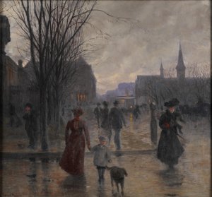 1920年，Hennepin大道上的雨夜