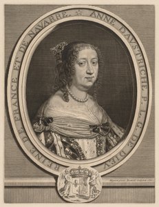 奥地利的安妮，法国女王，1660年。 作者 罗伯特·南特伊