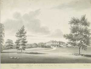 莫斯利法院（Moseley Court）：棕褐色水墨画，1837年