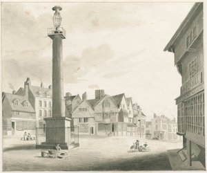 伍尔弗汉普顿（Wolverhampton）-市场：棕褐色绘画，nd [19世纪中叶]（绘画）