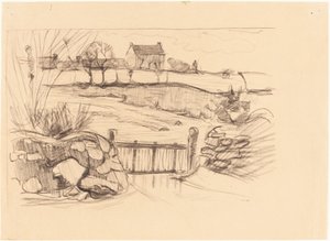 通往农舍的大门，Pont-Aven 作者 罗伯特·波希尔·贝文