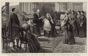 在王子的婴儿女儿和Battenberg公主亨利的巴尔莫勒尔洗礼 作者 Robert Pritchett
