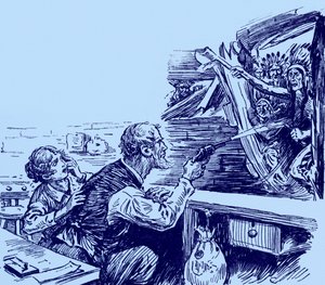 狂野的西部和印第安人的攻击。 作者 罗伯特·普罗斯（Robert Prowse）