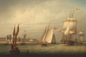 波士顿港，1843年。