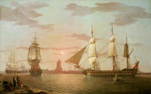 英国东印度公司最重要的船只之一--印度船 "Warley "号在布莱克沃（英格兰）附近的三个位置的描述