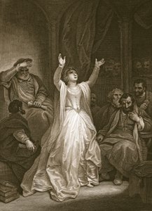 谴责Anne Boleyn，由George Noble雕刻，David Hume的“英国历史”的插图，酒吧。作者：R. Bowyer，伦敦，1812年