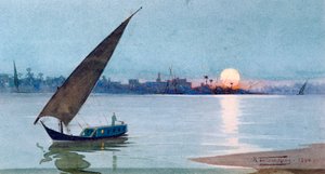 东湖，埃及》，1892年 作者 罗伯特·塔尔博特·凯利