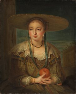 Pomone - Pomona，由Tournieres, Robert (1667-1752)撰写。布面油画。尺寸：78x64厘米。斯德哥尔摩国家博物馆 作者 罗伯特·图尼尔