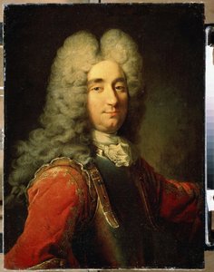男子肖像。罗伯特-图尔尼耶（1667-1752 年）的画作。布面油画，尺寸：75 x 55 厘米 作者 罗伯特·图尼尔