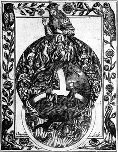 教会的层次结构，来自&39;Theatrum Chemicum Britannicum&39;by Elias Ashmole，1652
