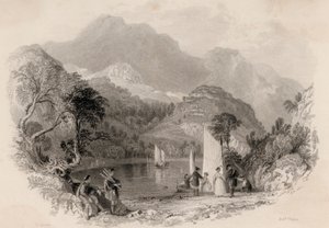 特罗萨克斯山的山口，卡特林湖，苏格兰（雕刻）。
