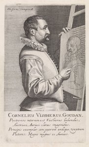 Cornelis Visscher的肖像 作者 罗伯特·威廉姆斯·德波多斯