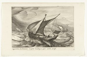 弗里斯兰渡轮
Vriesche Veerschepen groot omtrent 38 Last / Cague de Frise.De 38 Tonneaux（物上标题）
荷兰船型，1627 年（系列标题）
Diverse Navires Don ton se sert dans les Provinces Unies / Icones Variarum Navium Hollandicarum
