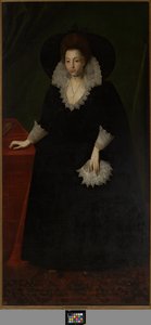 弗朗西丝-沃尔辛厄姆，菲利普-西德尼爵士的妻子，约 1570-1632（布面油画） 作者 老罗伯特（归属于）皮克