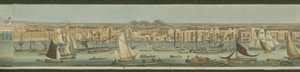 泰晤士河的全景，从其在Bermondsey的南岸显示斯蒂芬，1823年（aquatint）