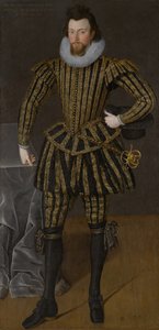 一个人的肖像，可能是约翰-斯科特爵士（1564-1616），约1600-1605（布面油画）。
