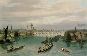 Blackfriars Bridge和St. Paul&39;s，酒吧的视图。 1820年Colnaghi und Co.