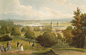 伦敦采取从格林威治公园，酒吧的看法。 1820 by Colnaghi und Co.（aquatint）