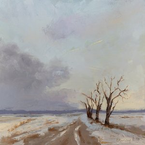 在白天的阴影中，2023 年（布面油画） 作者 罗伯塔·默里