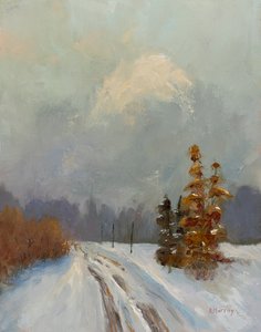 九月的雪》，2023 年（油画）