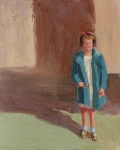 女学生》，2023 年（纸面油画）
