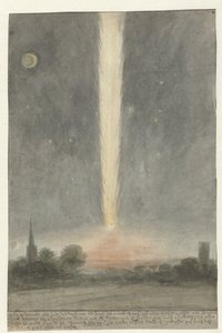 贝弗韦克上空的尾星，1680 年 作者 Rochus van Veen（归因于）