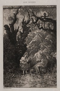 死亡与年轻母亲 作者 奥古斯特·德拉特（AugusteDelâtre）