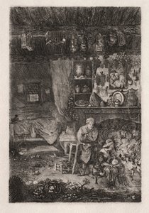 佛兰芒室内，1856-66年。 作者 罗道夫·布雷斯丁