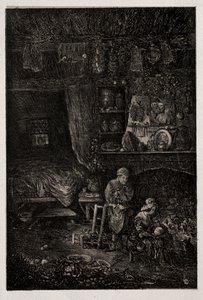 佛兰芒室内装饰，1856年。 作者 罗道夫·布雷斯丁