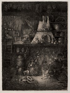 1858年，在上加隆省的农民内政部。 作者 罗道夫·布雷斯丁