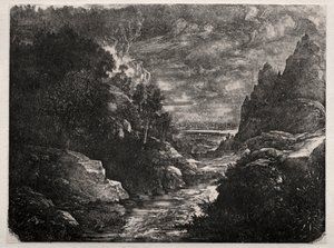 山间溪流，1871年。 作者 罗道夫·布雷斯丁