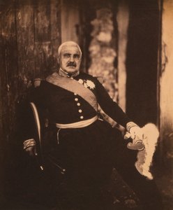 法国元帅Aimable-Jean-Jacques Pelissier，穿制服的坐姿肖像，克里米亚战争，乌克兰克里米亚。 作者 罗杰芬顿