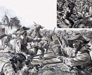 摩根的掠夺者》，选自《寻宝者》（纸上水粉画）