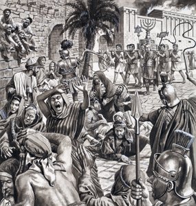 战斗的农民》，选自 "罗马大师"（纸本水粉画）